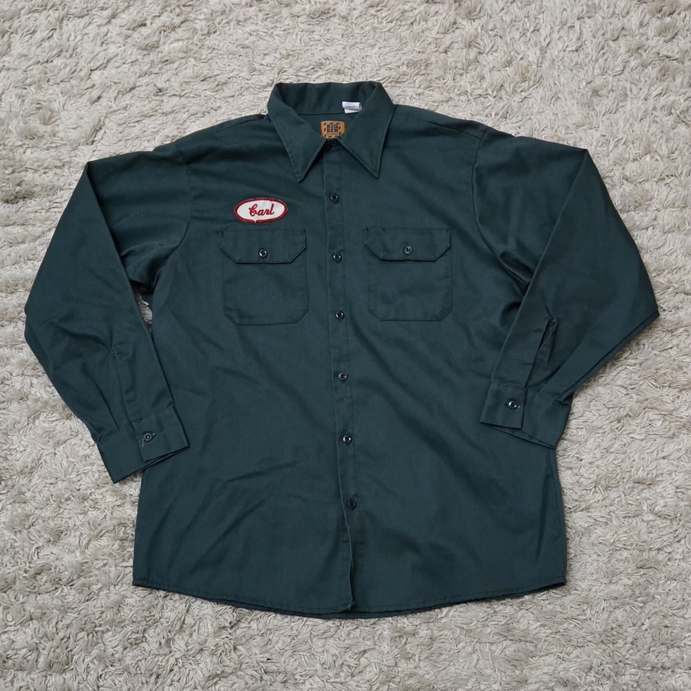 VTG 70s Wrangler Big Ben Forest Green Workshirt XL